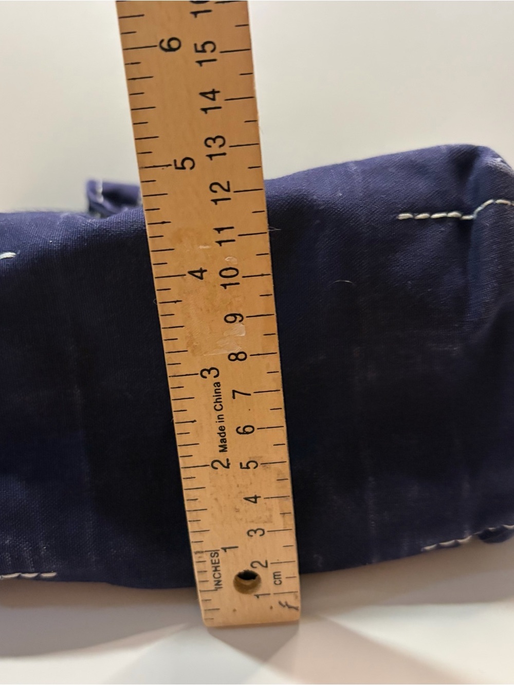 LL Bean Boat & Tote Mini Striped Navy Blue White Canvas VTG 1990s Zip Top - Picture 16 of 16